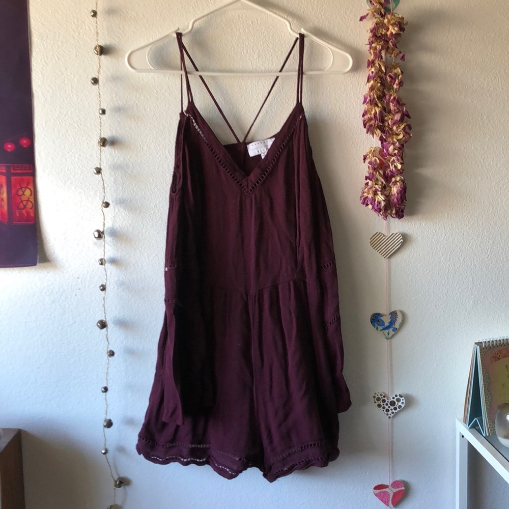 Kendall & Kylie Pretty Maroon Romper